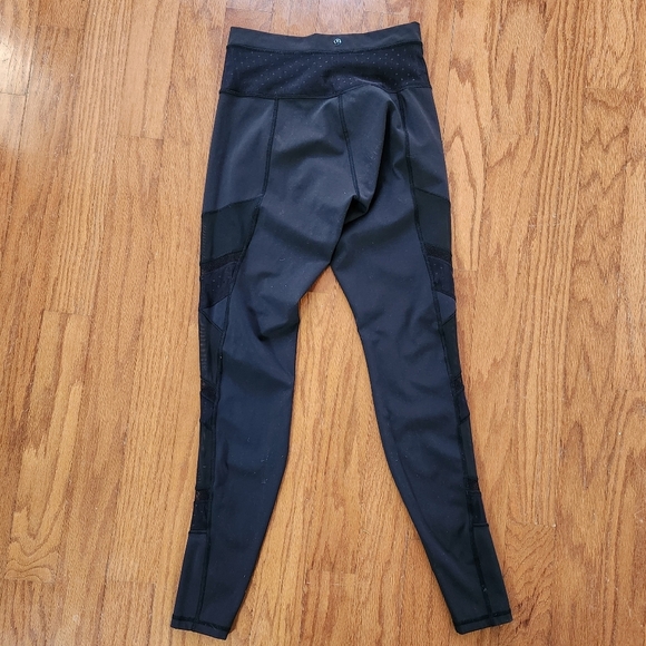 Lululemon Just Breathe Black High Waist Mesh Leggings - Picture 2 of 10